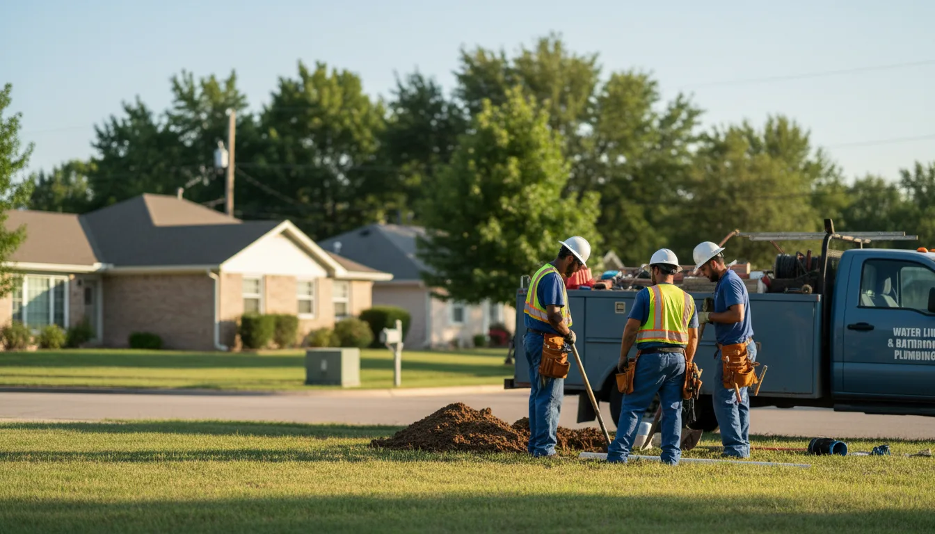 Residential water line and bathroom plumbing service in Middletown, DE